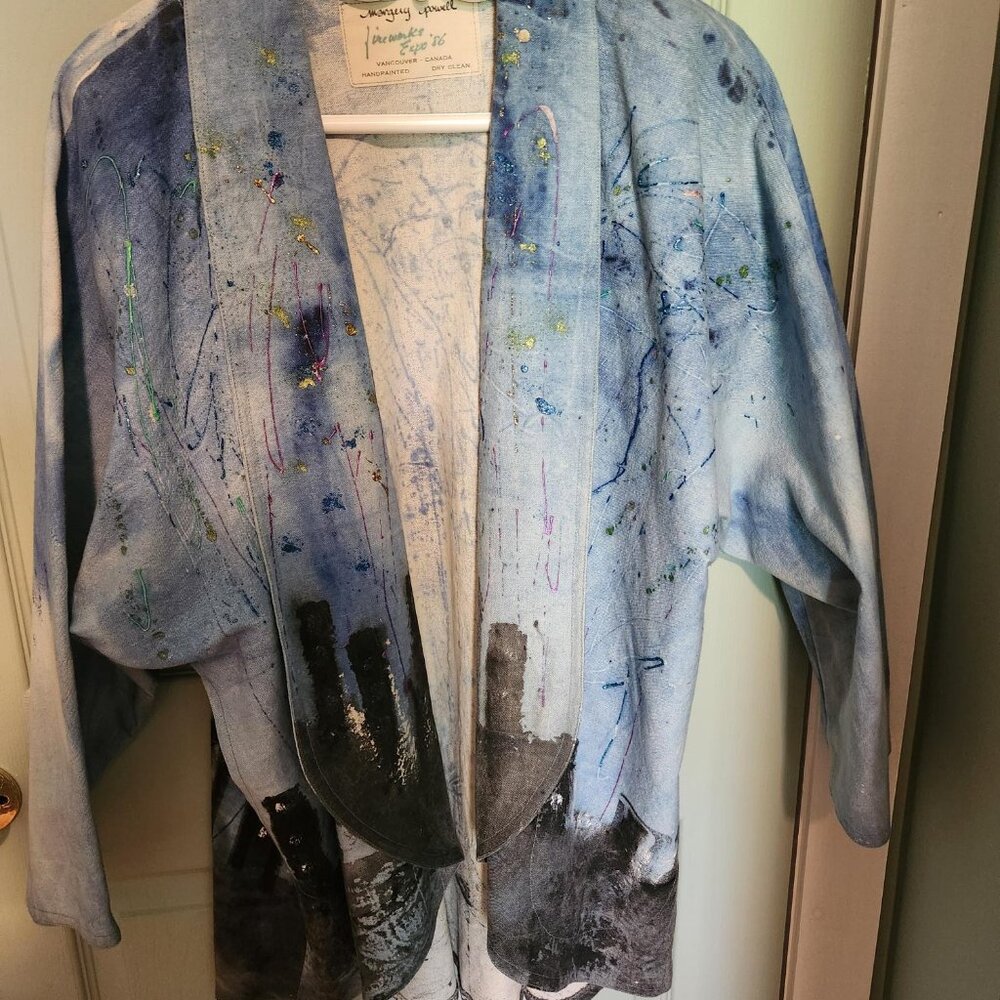 Vintage Hand Painted Denim Jacket